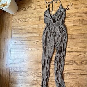 Lulu's Chic Brown Jumpsuit